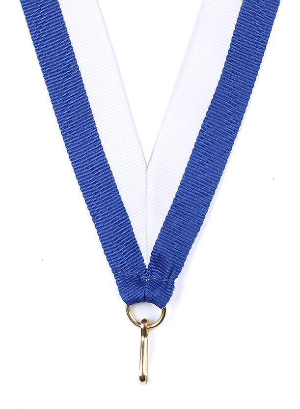 Medaljband Långt 800x22 mm - Blå/Vita