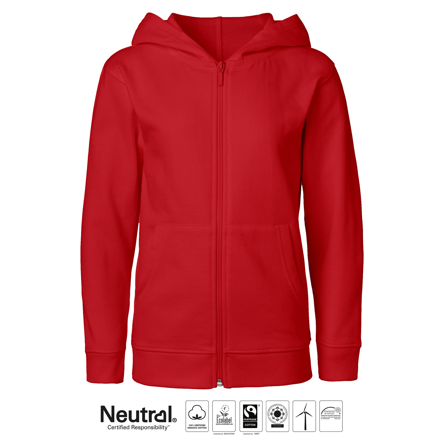 youth red zip up hoodie