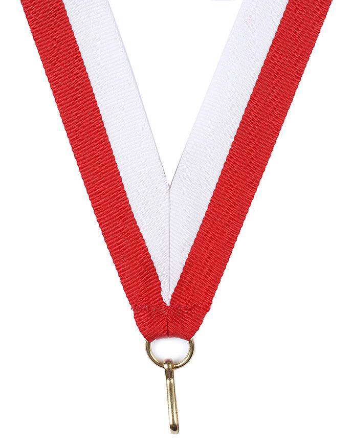 Medaljband Långt 800x22 mm - Röd/Vita