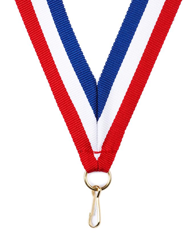 Medaljband Långt 800x22 mm - Röd/Vit/Blå
