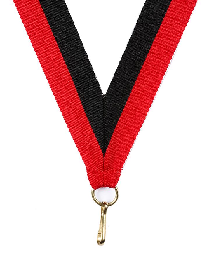 Medaljband Långt 800x22 mm - Svart/Röd