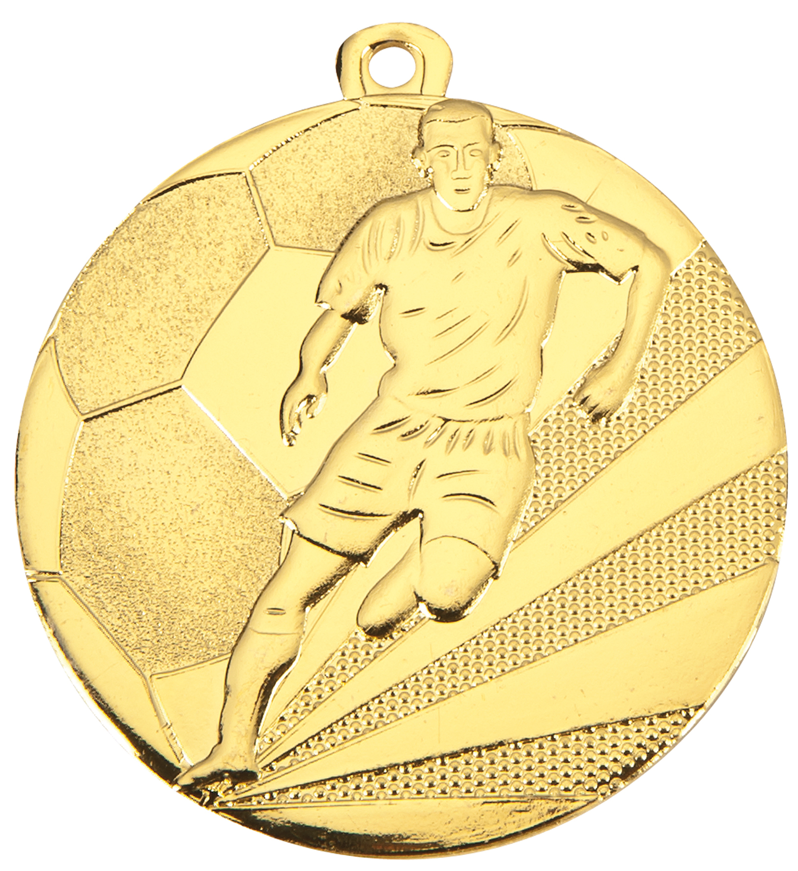 Medaljer 50 mm präglade - Fotboll - Guld, Silver och Brons
