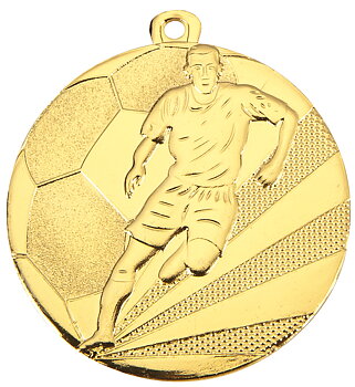 Medaljer 50 mm präglade - Fotboll - Guld, Silver och Brons