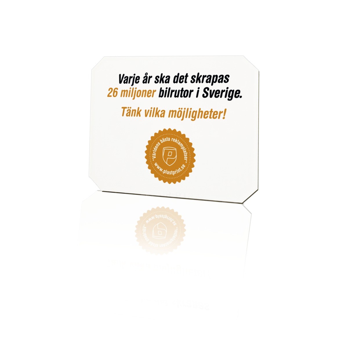Vit Isskrapa med eget tryckt motiv - Offereras