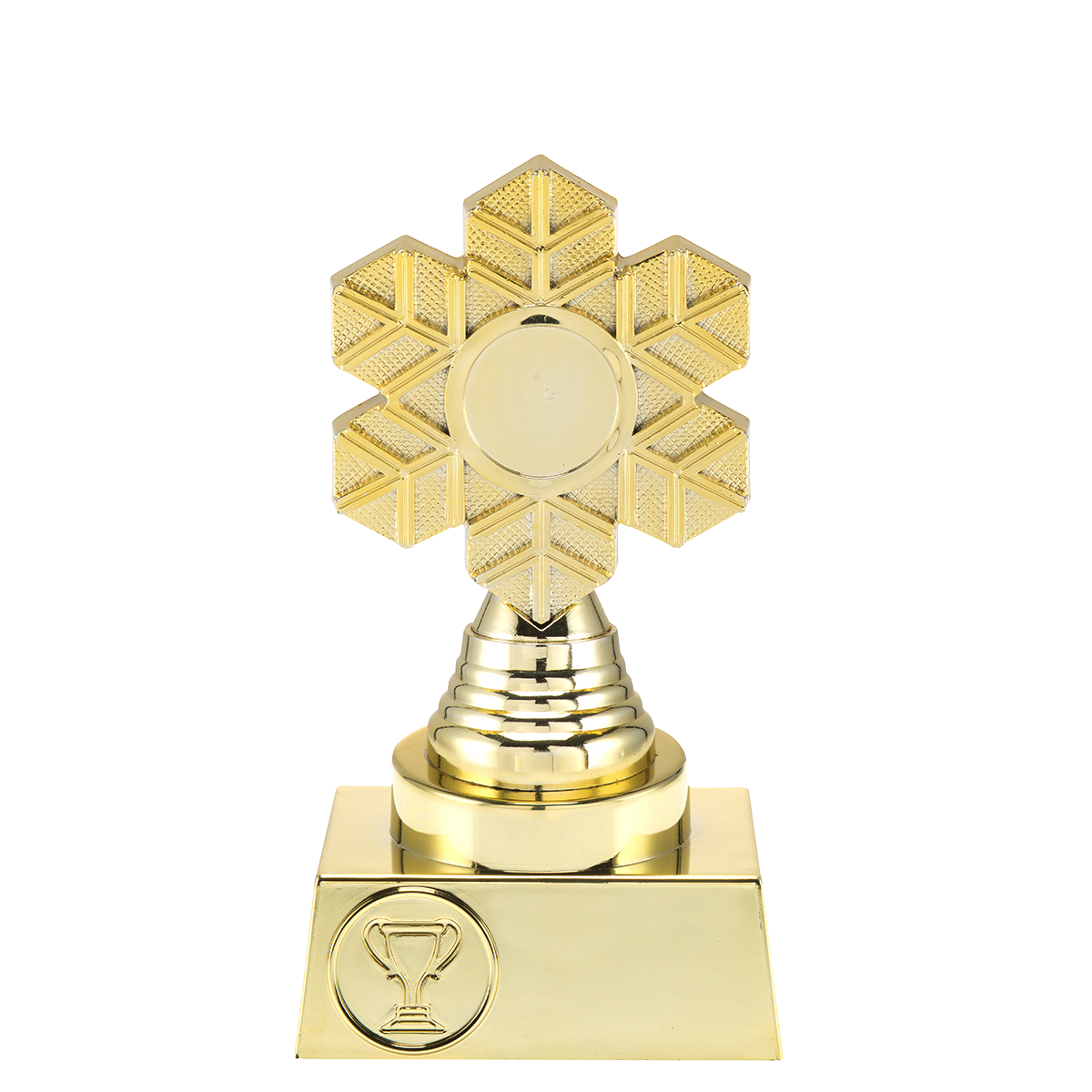 Statyett Guld Snöstjärna Trophies - 140/155/170mm - Inklusive skylt med text