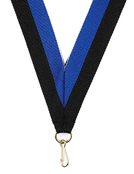 Medaljband Långt 800x22 mm - Blå/Svarta