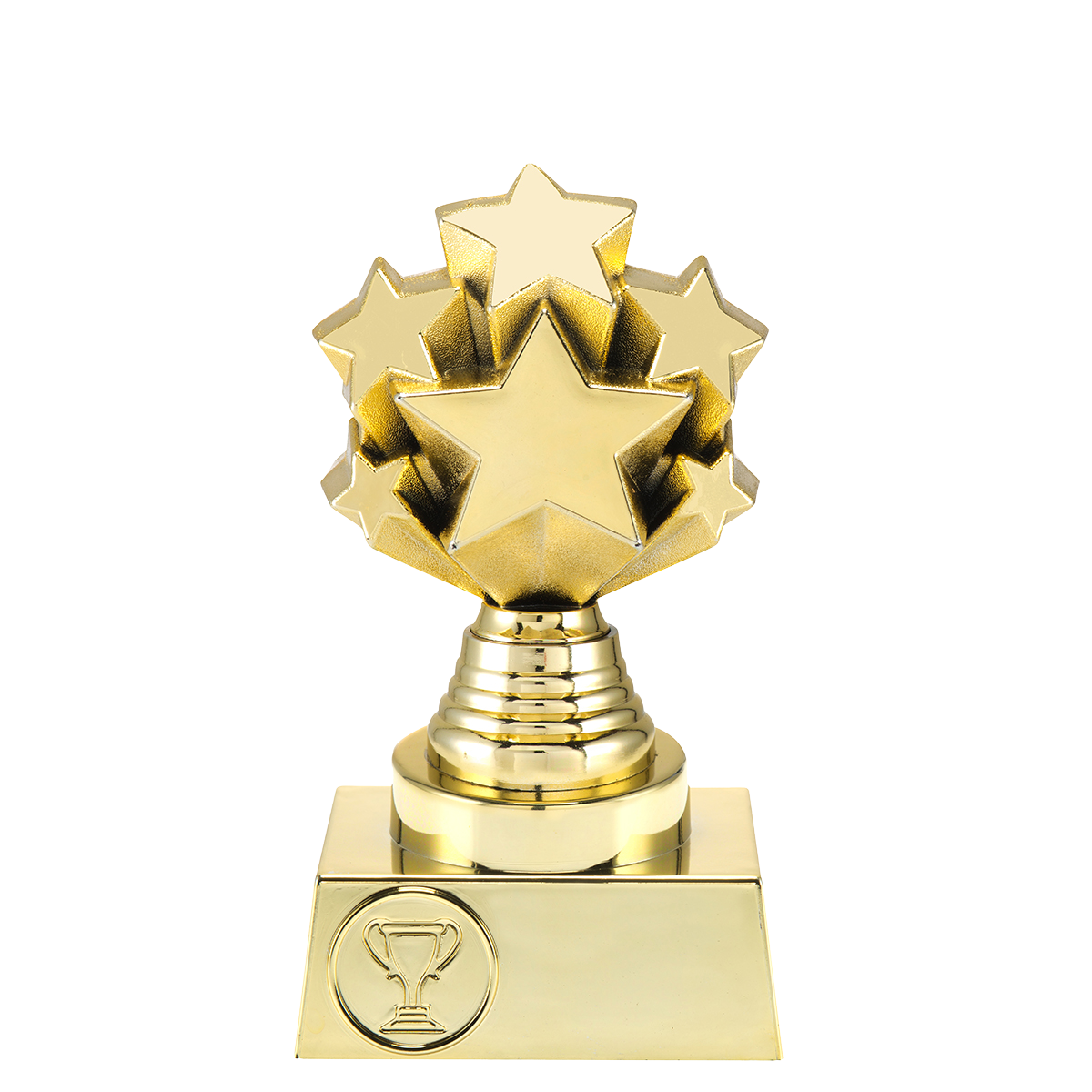 Statyett Guldstjärnan Trophies - 140/155/170 mm - Inklusive jetong och skylt med text