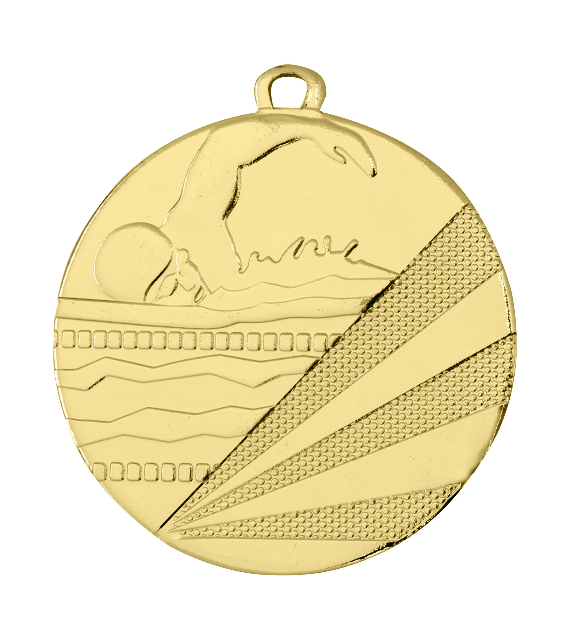Medaljer 50 mm präglade - Simning - Guld, Silver och Brons