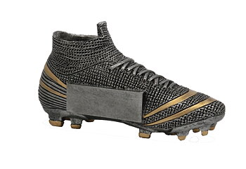 Fotbollsdojjan, Silver/Guld - 130x75 mm - Pris inklusive skylt med text