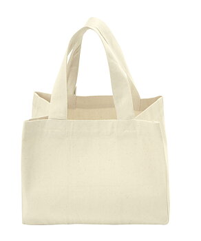 Tygväska i canvas med bälg och korta handtag - Cottover - Fairtrade, EKO & GOTS - Nature