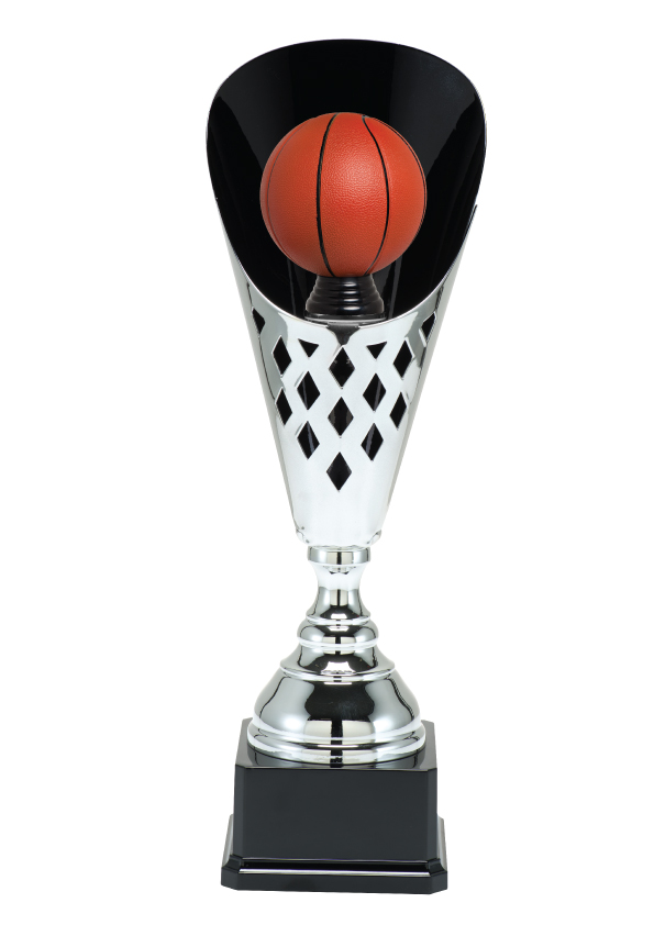 Silverpokal Basket Trophies  - 400/455/505 mm - Inklusive skylt med text