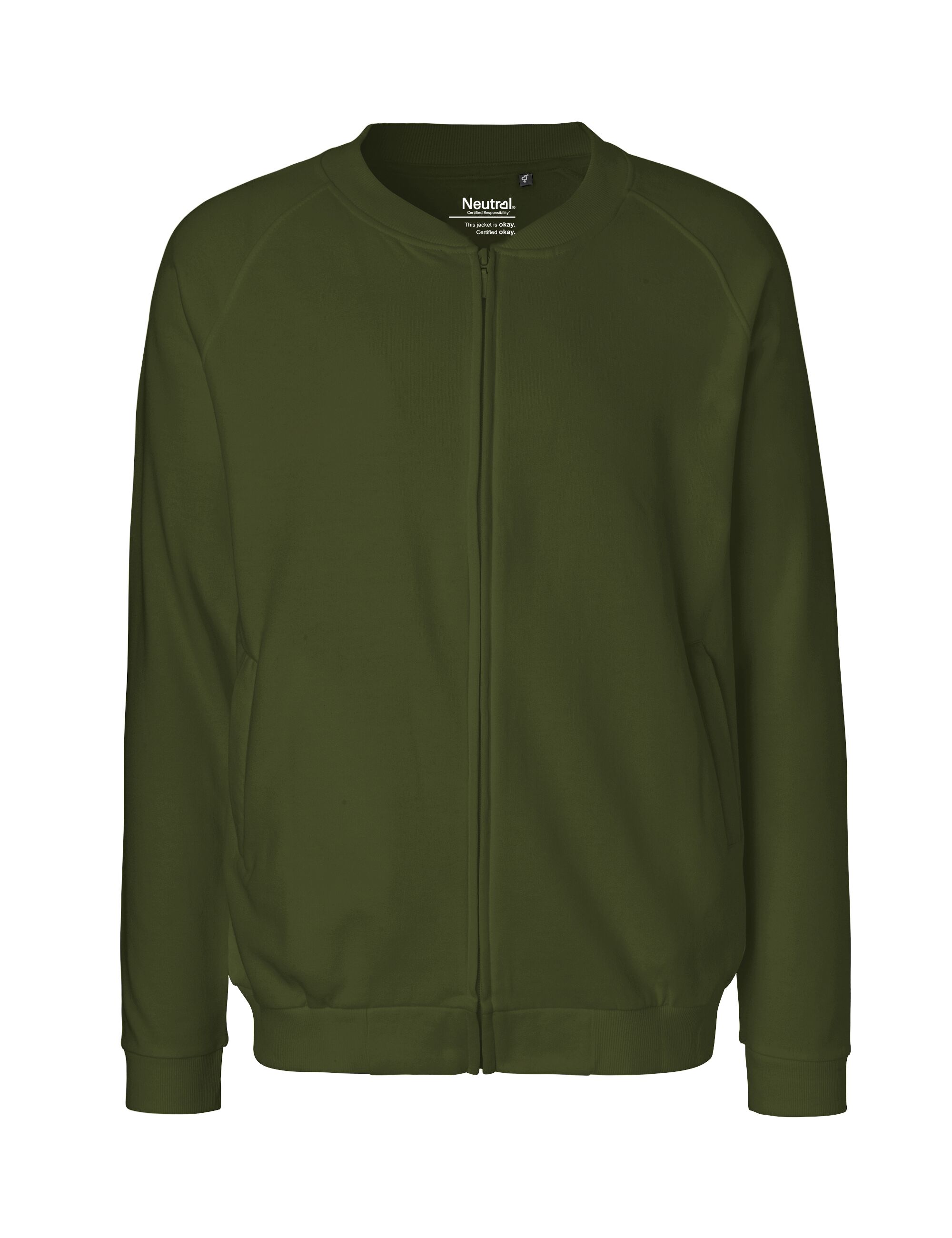 Sweatshirtjacka - Unisex - Neutral - Fairtrade, EKO & GOTS - 7 olika färger - 10