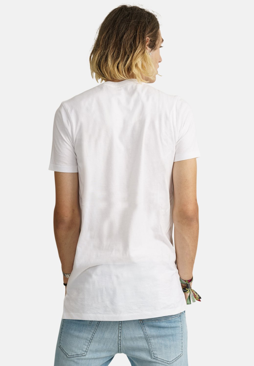 T-shirt  Mantra Print, Monkee Genes, Herr, Vit, Ekologisk - 3