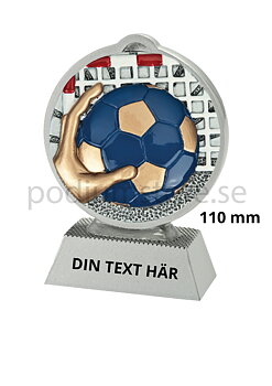 Handboll statyett Resin - 110 mm - Inklusive skylt med text