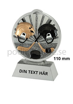 Ishockey statyett Resin - 110 mm - Inklusive skylt med text