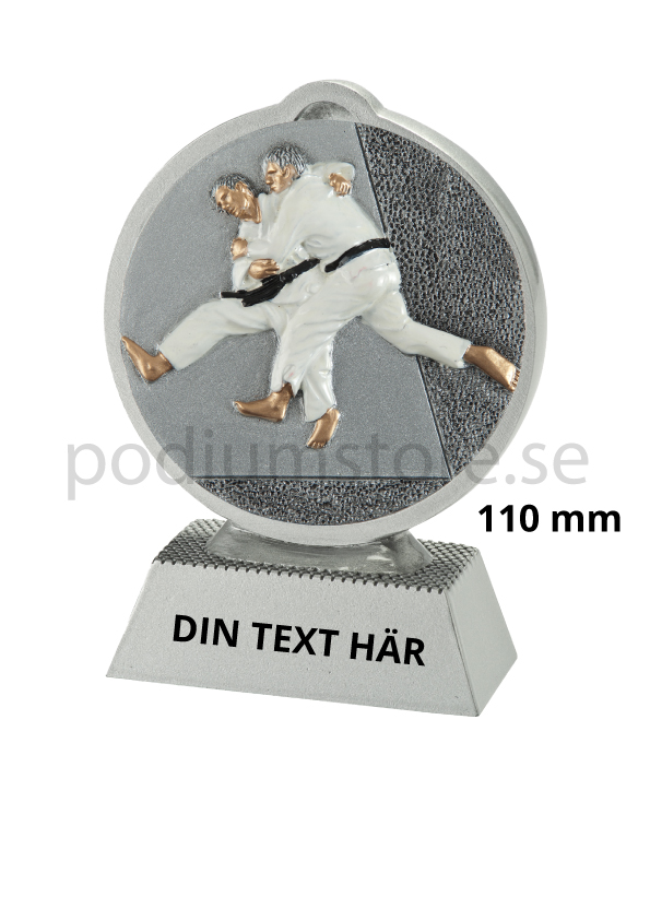 Judo statyett Resin - 110 mm - Inklusive skylt med text