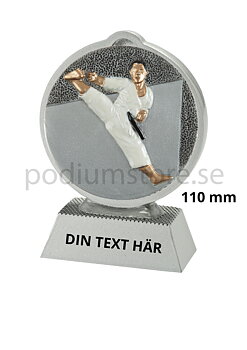 Karate statyett Resin - 110 mm - Inklusive skylt med text