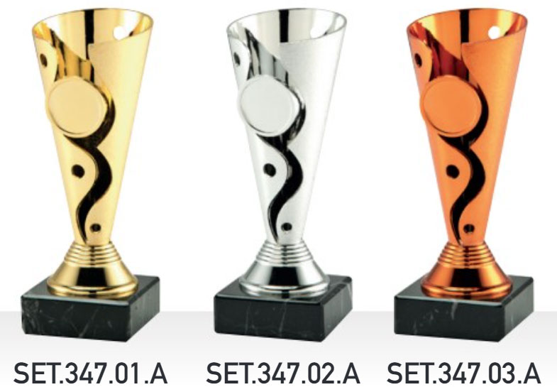 Statyett Trelleborg - 150 mm - Guld, Silver och Brons
