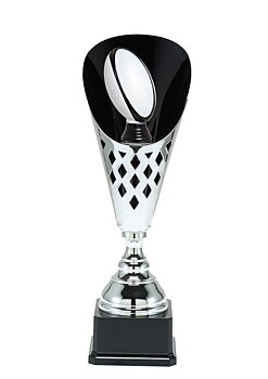 Silverpokal RUGBY Färg Trophies  - 400/455/505 mm - Pris inklusive skylt med text