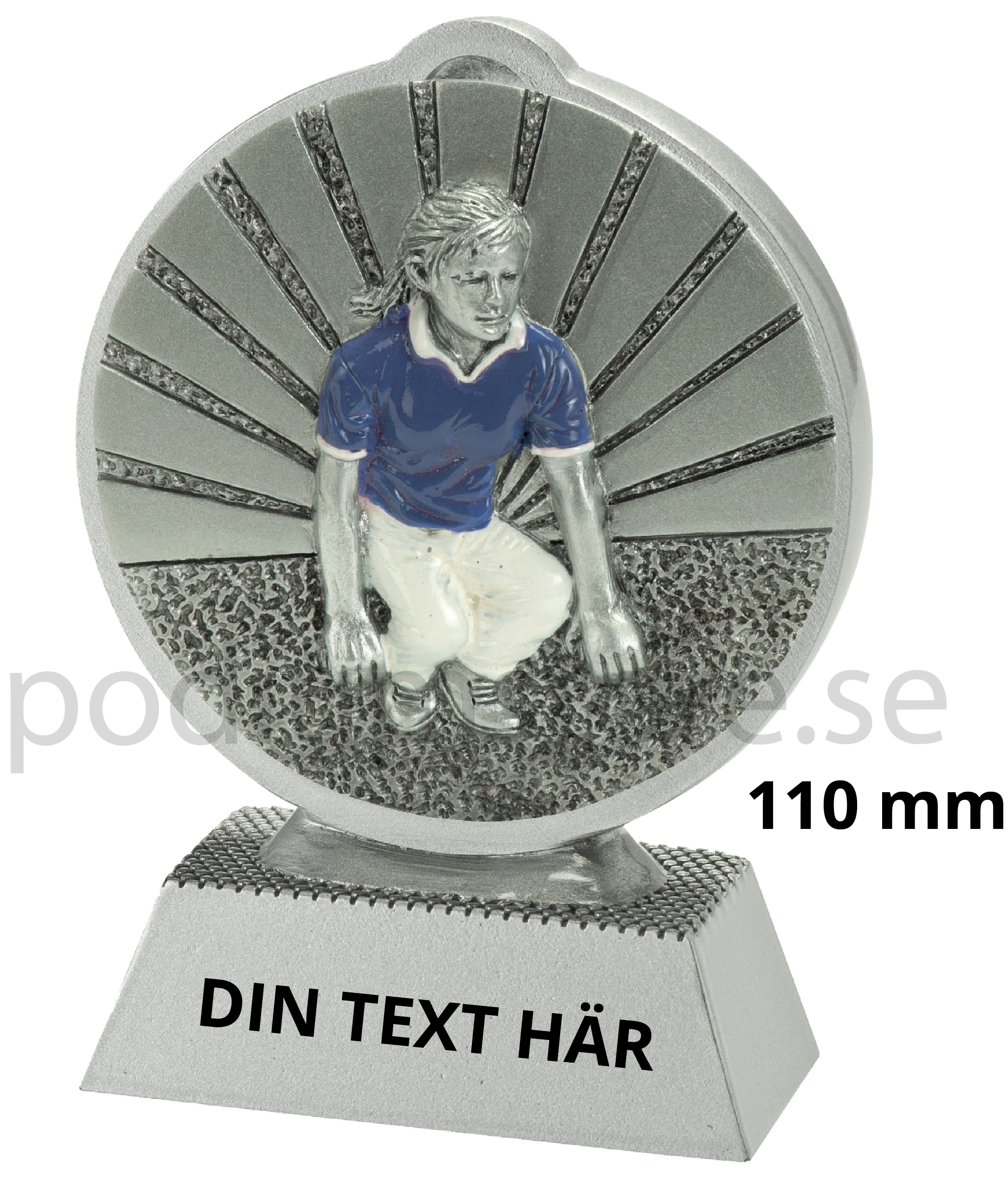 Boule Dam statyett Resin - 110 mm - Inklusive skylt med text