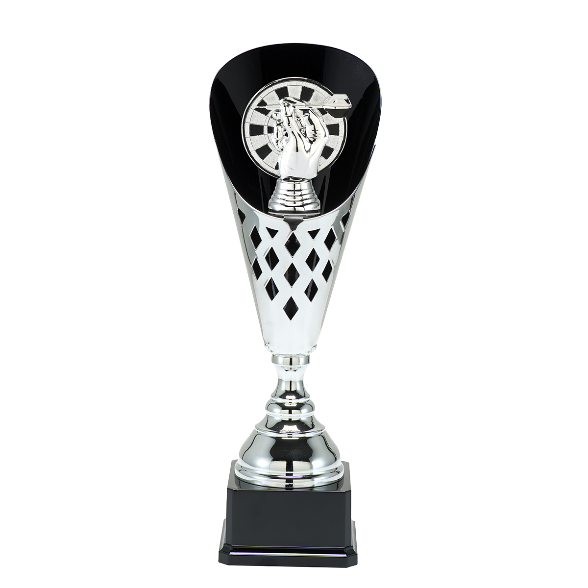 Silverpokal Dart Trophies  - 400/455/505 mm - Inklusive skylt med text