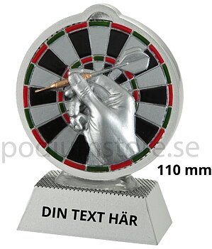 Dart statyett Resin - 110 mm - Inklusive skylt med text