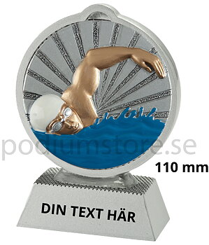 Simning statyett Resin - 110 mm - Inklusive skylt med text