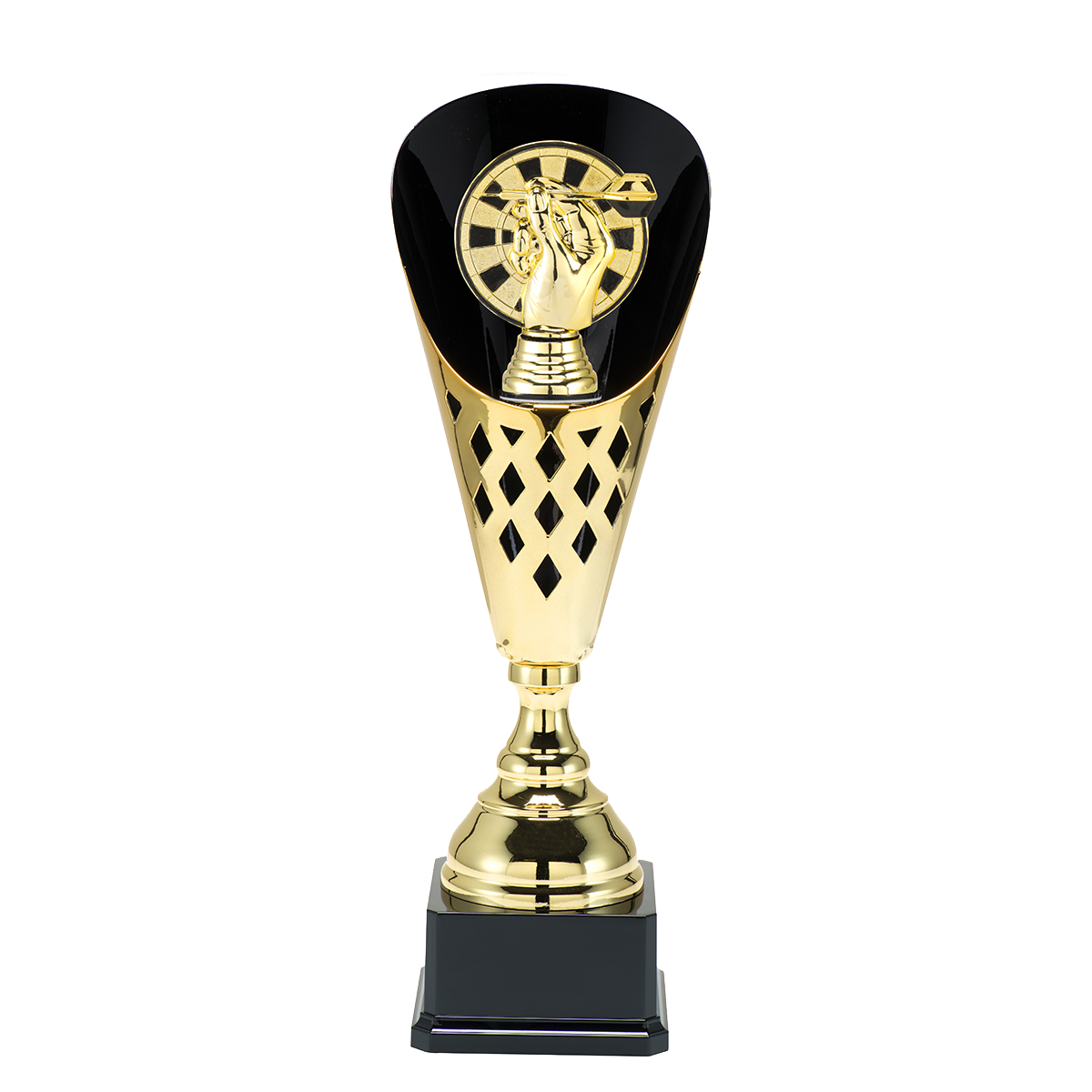 Guldpokal Dart Trophies  - 400/455/505 mm - Inklusive skylt med text