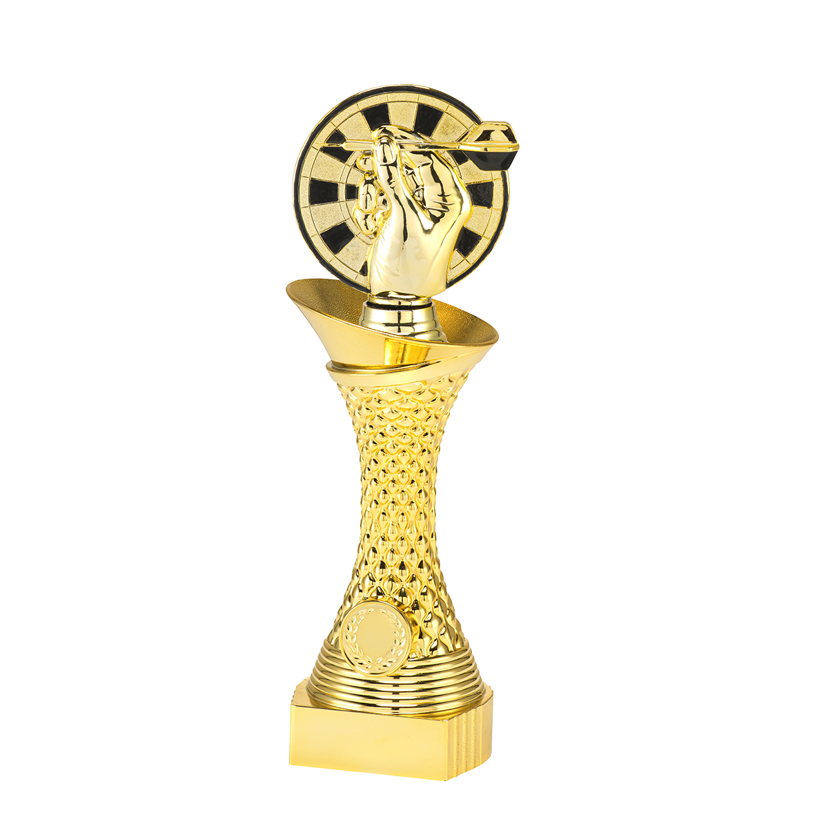 Guld Statyett Dart Bella - 235/255/280 mm - Inklusive skylt med text