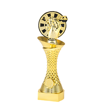 Guld Statyett Dart Bella - 235/255/280 mm - Inklusive skylt med text
