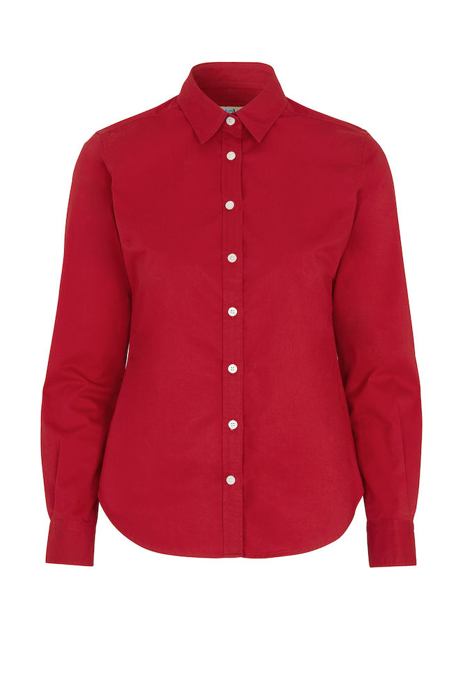 Bomullsskjorta - Dam - Cottover - Fairtrade, EKO & GOTS - Röd - 3