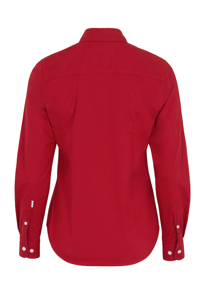 Bomullsskjorta - Dam - Cottover - Fairtrade, EKO & GOTS - Röd - 4
