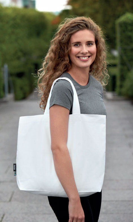 Tygkasse Panama - Large - Neutral - Fairtrade & EKO GOTS - Vit
