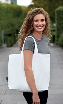 Tygkasse Panama - Large - Neutral - Fairtrade & EKO GOTS - Vit