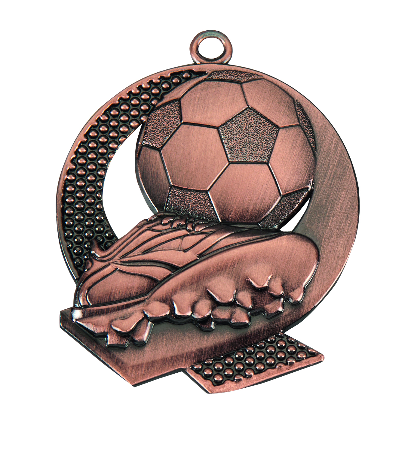 Medaljer 43x50 mm präglade - Fotboll - Guld, Silver och Brons - 4