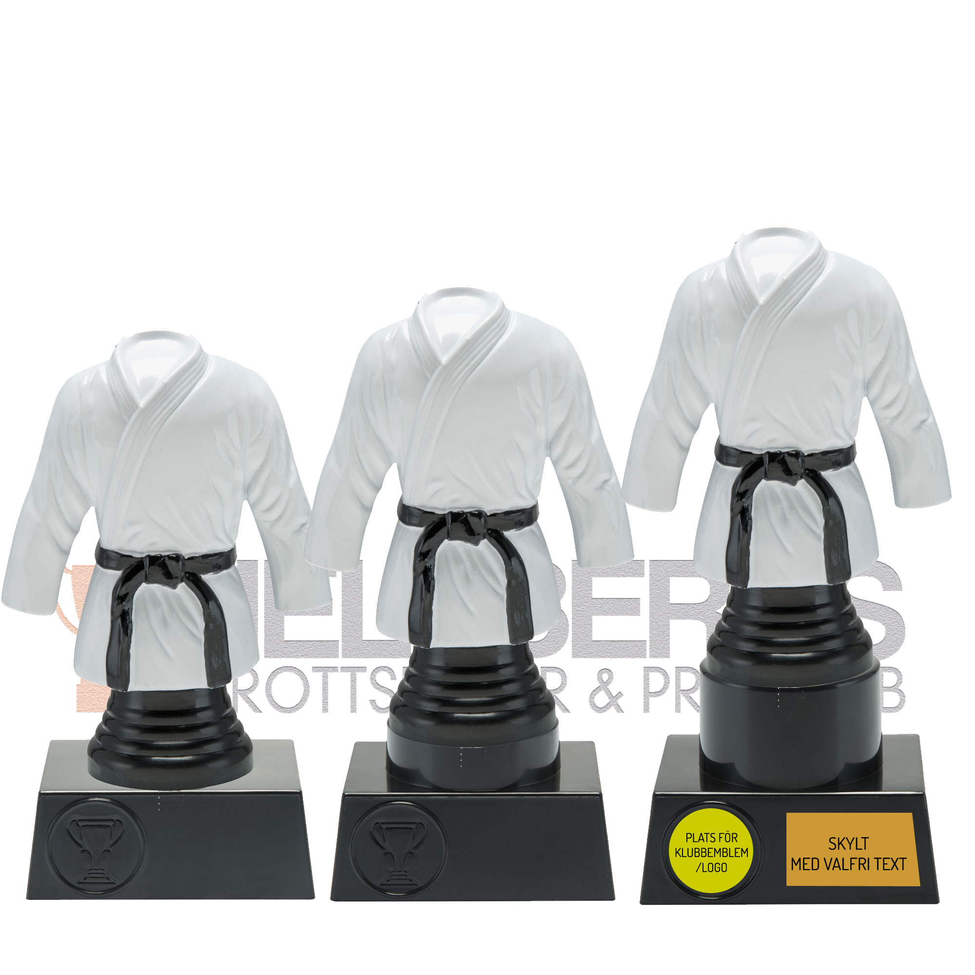 Statyett Kampsport Sport Trophies - 135/150/165 mm - Inklusive skylt med text