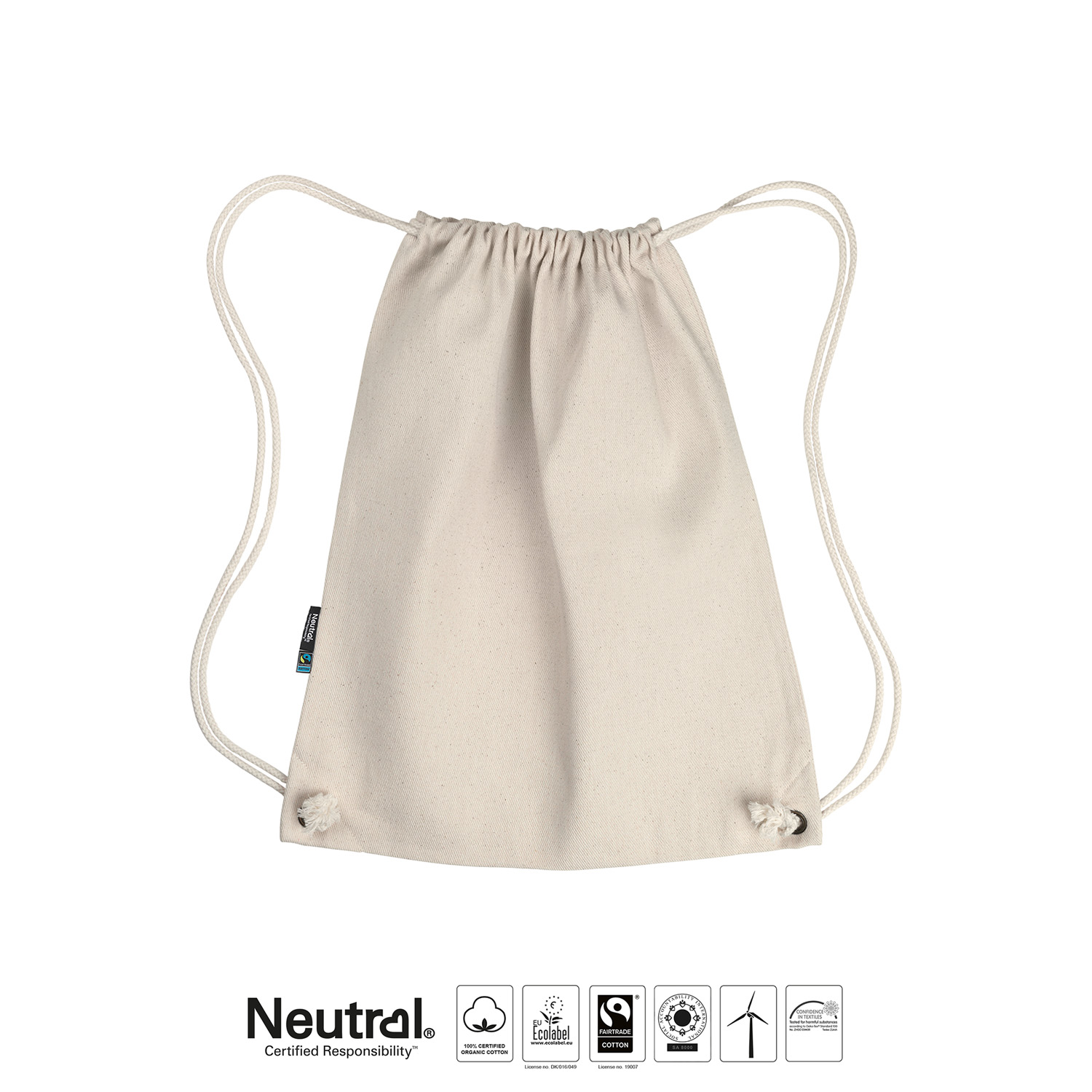 Gympapåse Twill - Neutral - Fairtrade, EKO, GOTS - Natur
