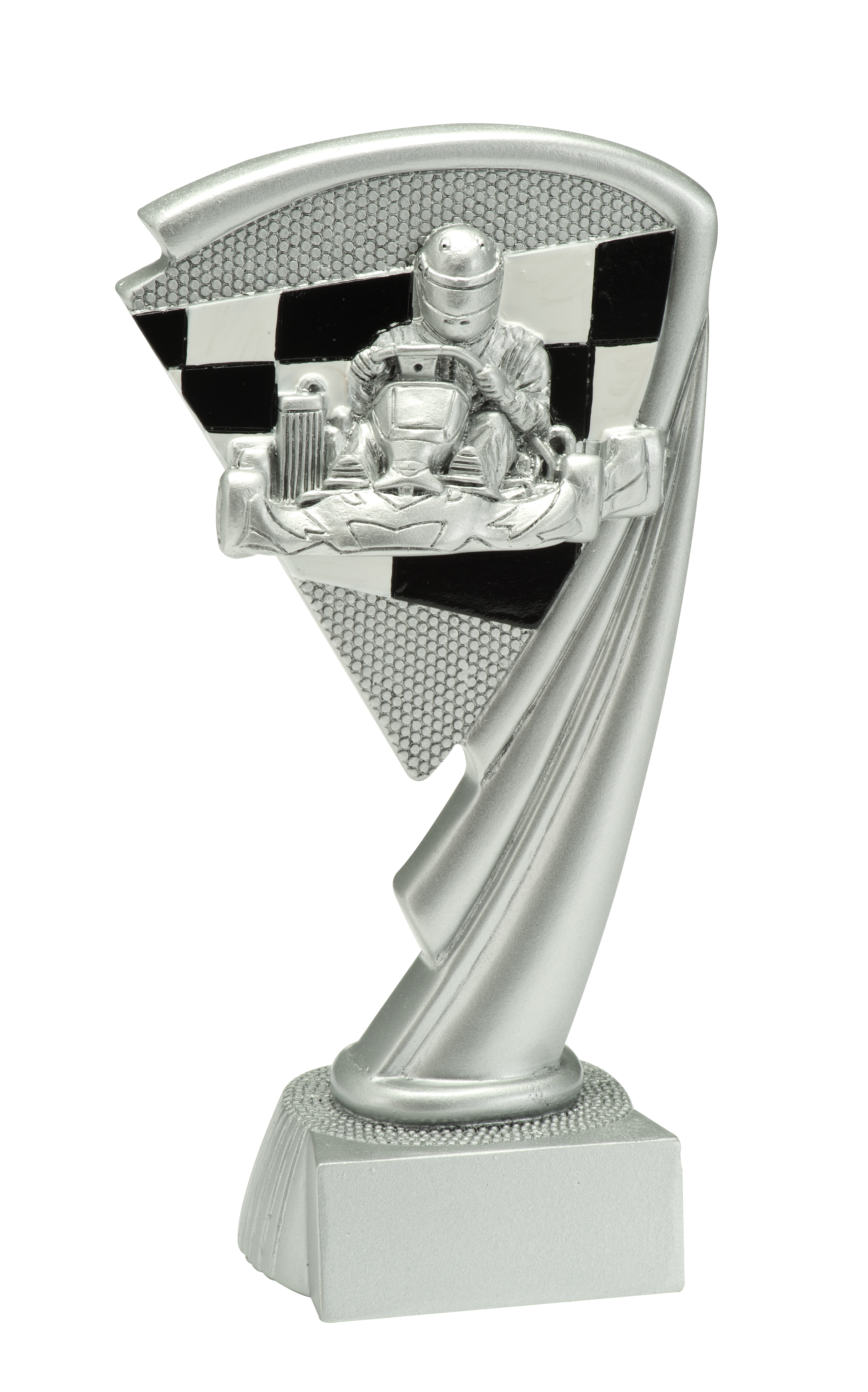 Statyett Gokart, Guld, Silver och Brons i Resin - 3 olika valörer - Inklusive skylt med text - 3