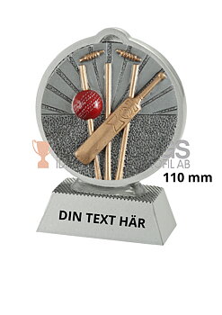 Cricket statyett Resin - 110 mm - Inklusive skylt med text