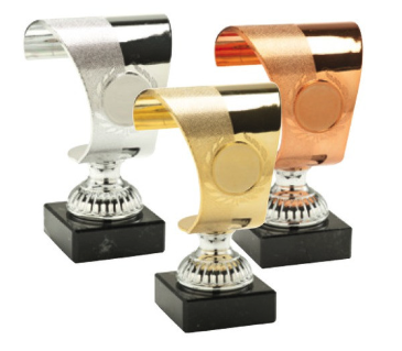 Statyett Skara - 135 mm -  Guld, Silver eller Brons - Inklusive skylt med text - UTGÅENDE MODELL
