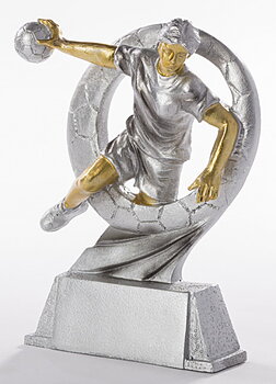 Handbollsstatyett Dam - 170 mm - Inklusive skylt med text