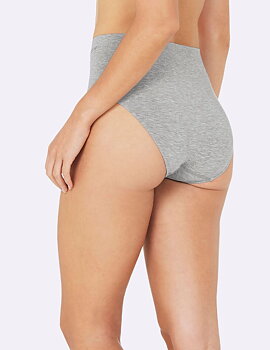 Women's Full Briefs Underwear, Light Grey, Boody Bamboo Eco Wear, Organic 