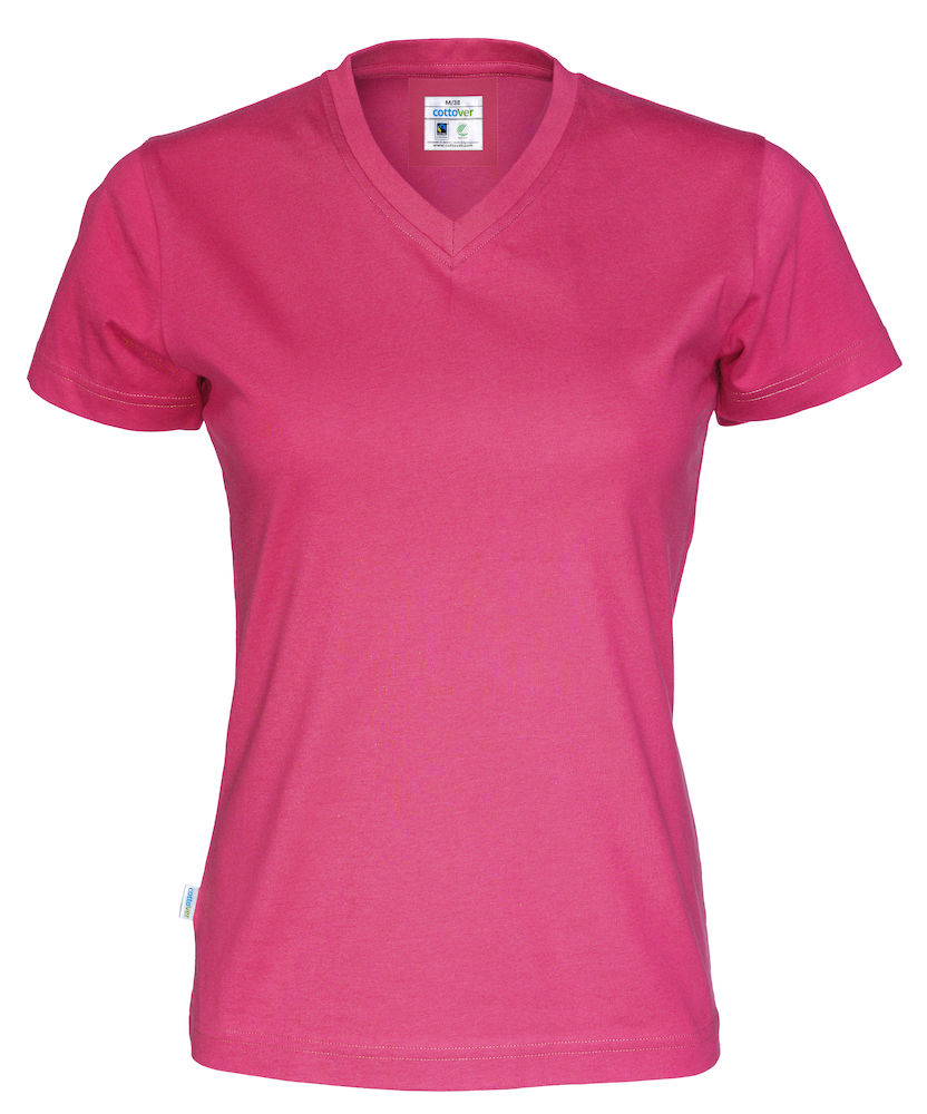 Cottover - V-ringad T-shirt - Dam - Fairtrade, EKO & GOTS - 14 olika färger - 6