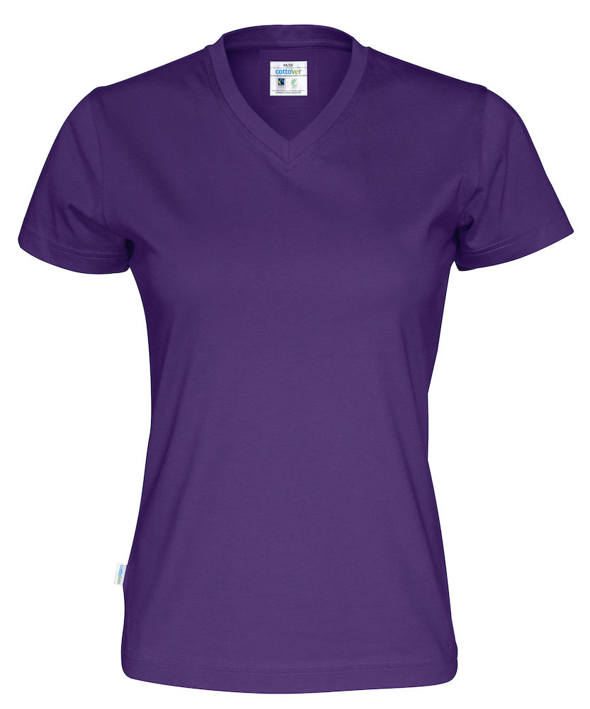 Cottover - V-ringad T-shirt - Dam - Fairtrade, EKO & GOTS - 14 olika färger - 12