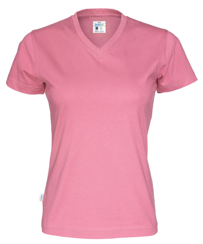 Cottover - V-ringad T-shirt - Dam - Fairtrade, EKO & GOTS - 14 olika färger - 5