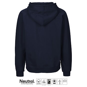 Hoodtröja med zip ÖSS, Herr, Navy, Neutral, Fairtrade & EKO
