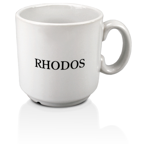 Stengodsmugg Rhodos 23 cl - 2 olika muggfärger - Inklusive 1-färgstryck - Stafflade priser