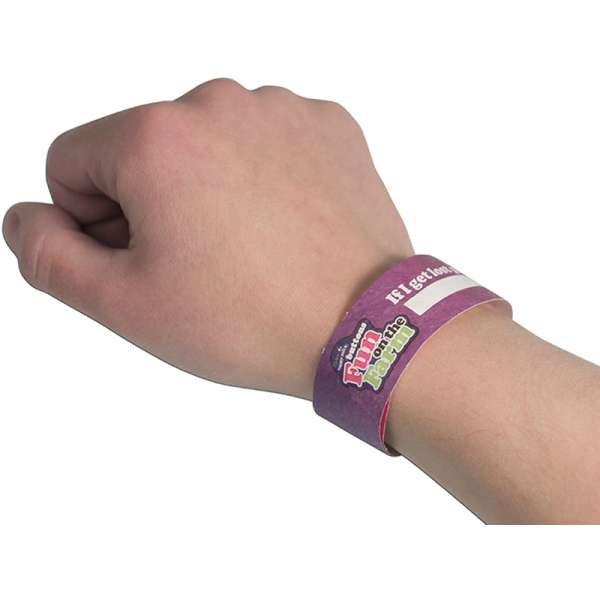 Festivalband Tyvek med eget motiv - Offereras