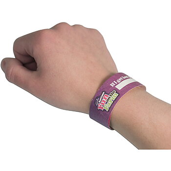 Festivalband Tyvek med eget motiv - Offereras