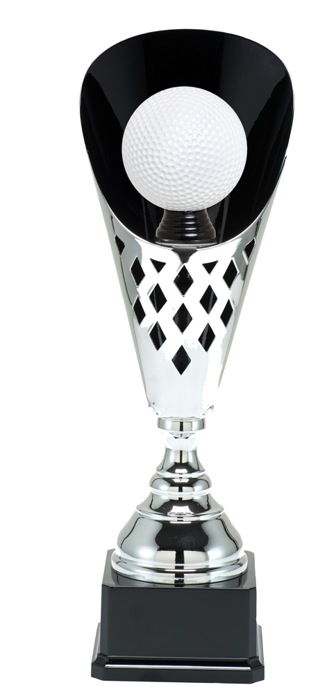 Silverpokal Golf Trophies - 400 /455 /505 mm - Inklusive skylt med text